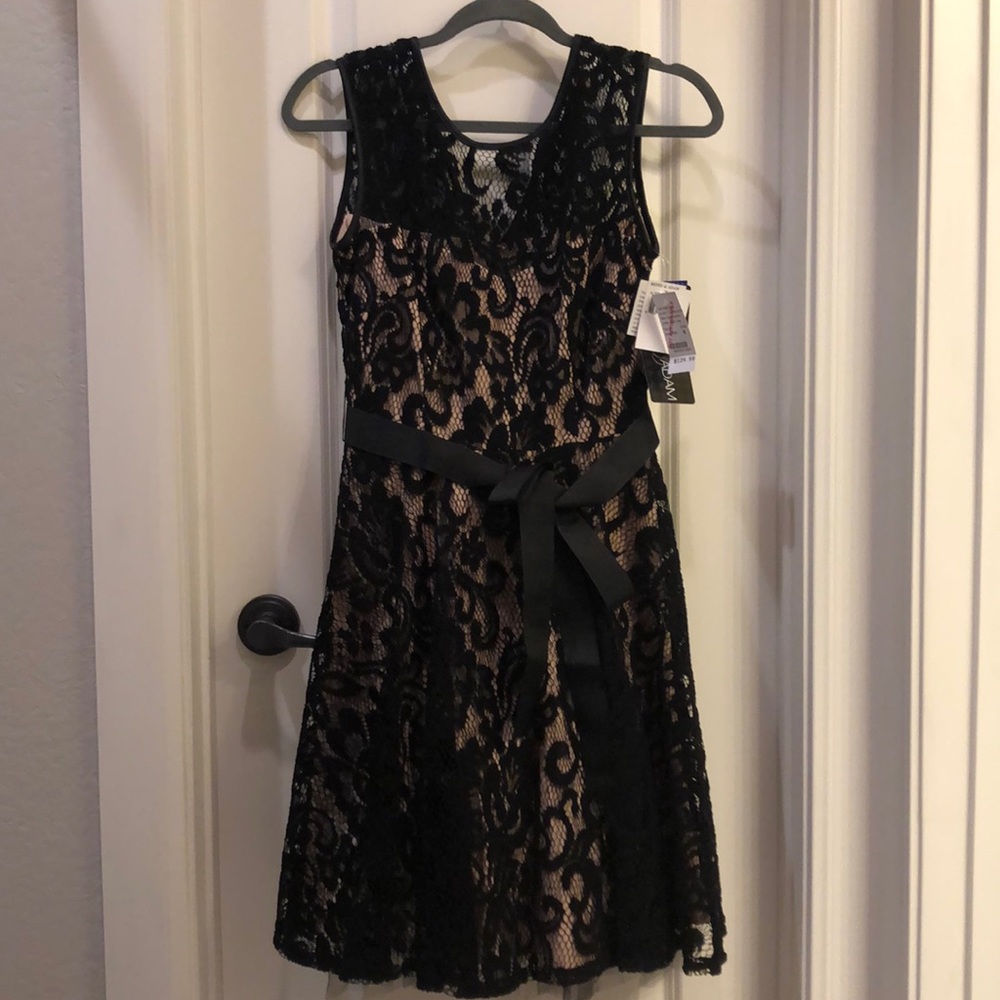 Black lace cocktail dress